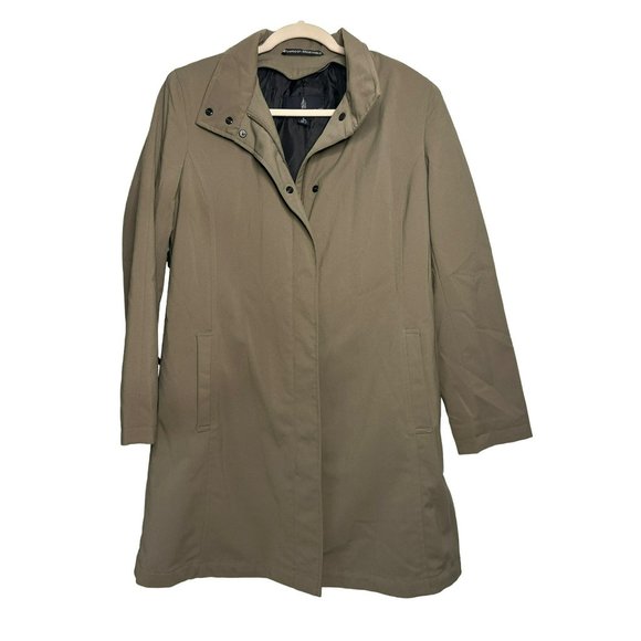 London Fog Ladies Army Green Zip Up Casual Trench Coat/Jacket Size Small Regular - Picture 2 of 7